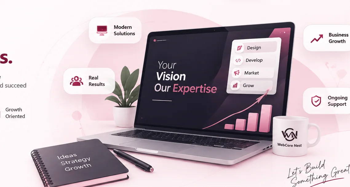 WebCore Nest digital services and business growth visual